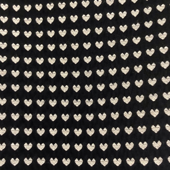 New STUDIO M skirt white hearts on black 💋 NWOT - Picture 4 of 7